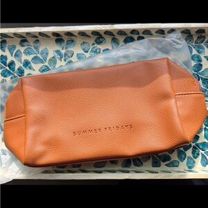 Summer Fridays Brown Cosmetic Bag